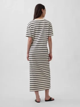 Vestito T-shirt maxi oversize in tessuto pesante