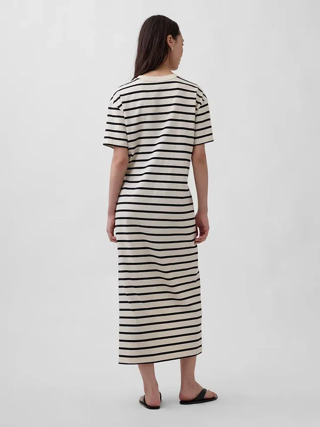 Vestito T-shirt maxi oversize in tessuto pesante