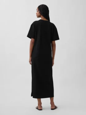 Vestito T-shirt maxi oversize in tessuto pesante