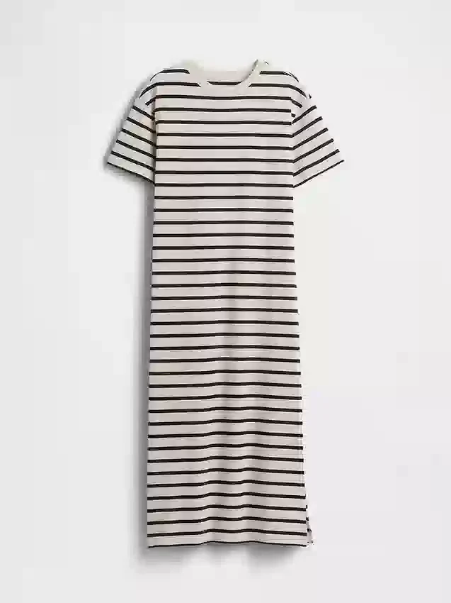 Vestito T-shirt maxi oversize in tessuto pesante