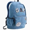 Zaino in denim per bambini con toppe con logo