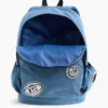 Zaino in denim per bambini con toppe con logo