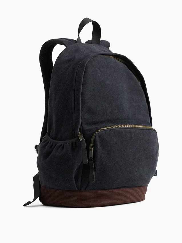 Zaino per bambini in denim e velluto a coste